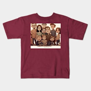 Write a short description of the t-shirt design for the image of "Hearts United." Kids T-Shirt
